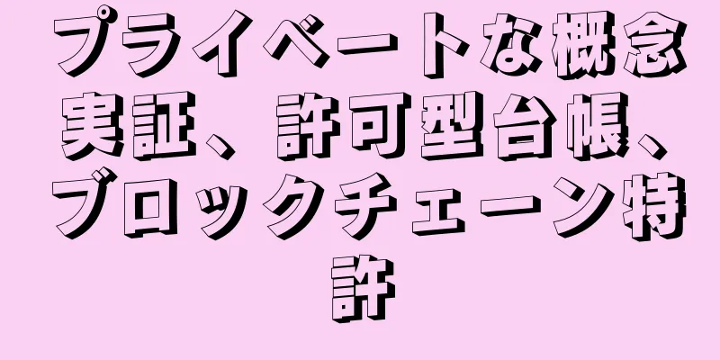 プライベートな概念実証、許可型台帳、ブロックチェーン特許