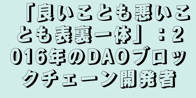 「良いことも悪いことも表裏一体」：2016年のDAOブロックチェーン開発者