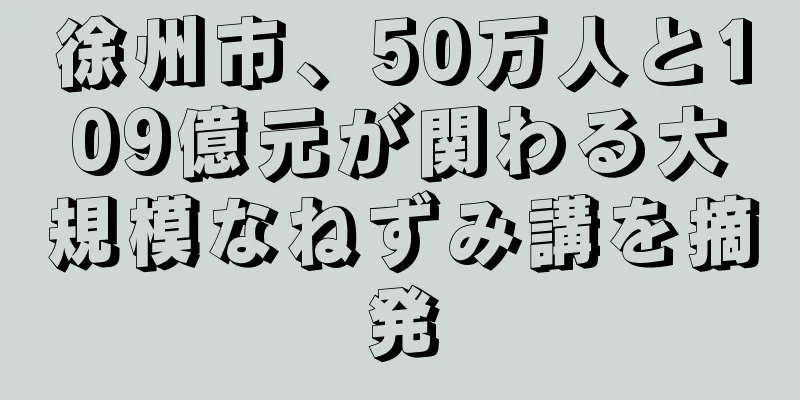 徐州市、50万人と109億元が関わる大規模なねずみ講を摘発