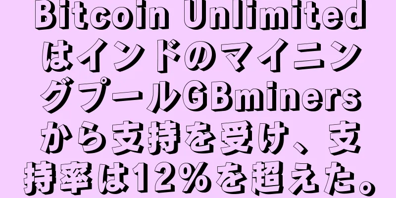 Bitcoin UnlimitedはインドのマイニングプールGBminersから支持を受け、支持率は12%を超えた。