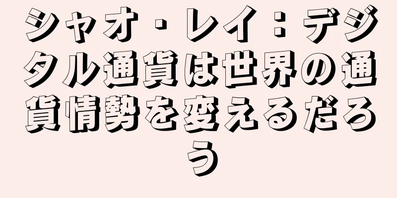 シャオ・レイ：デジタル通貨は世界の通貨情勢を変えるだろう