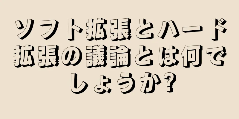 ソフト拡張とハード拡張の議論とは何でしょうか?