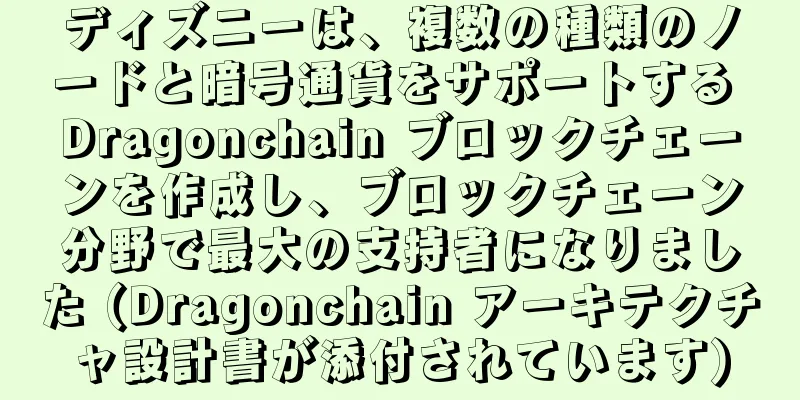 ディズニーは、複数の種類のノードと暗号通貨をサポートする Dragonchain ブロックチェーンを作成し、ブロックチェーン分野で最大の支持者になりました (Dragonchain アーキテクチャ設計書が添付されています)