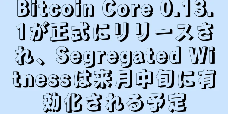 Bitcoin Core 0.13.1が正式にリリースされ、Segregated Witnessは来月中旬に有効化される予定