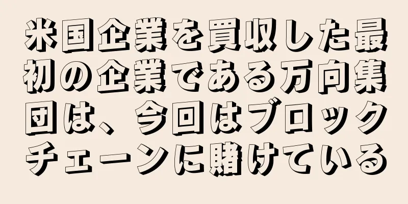 米国企業を買収した最初の企業である万向集団は、今回はブロックチェーンに賭けている