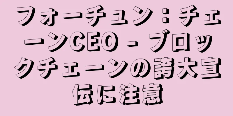 フォーチュン：チェーンCEO - ブロックチェーンの誇大宣伝に注意