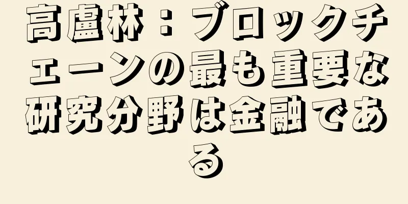 高盧林：ブロックチェーンの最も重要な研究分野は金融である