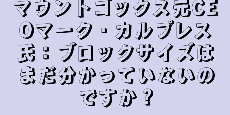 マウントゴックス元CEOマーク・カルプレス氏：ブロックサイズはまだ分かっていないのですか？