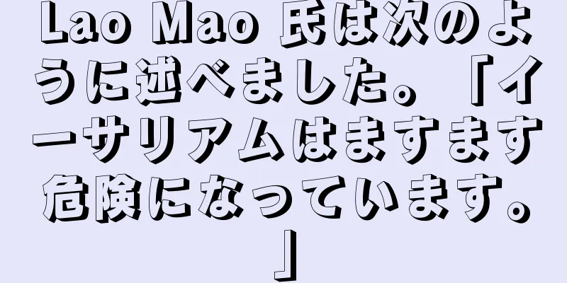 Lao Mao 氏は次のように述べました。「イーサリアムはますます危険になっています。」