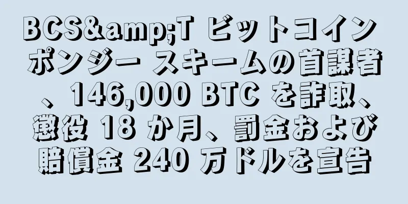BCS&T ビットコイン ポンジー スキームの首謀者、146,000 BTC を詐取、懲役 18 か月、罰金および賠償金 240 万ドルを宣告