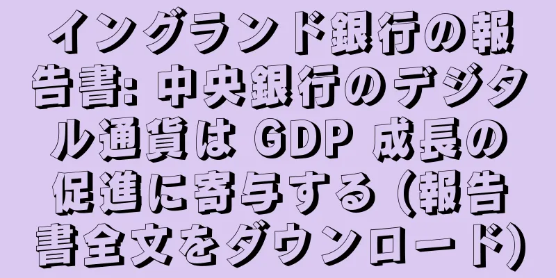 イングランド銀行の報告書: 中央銀行のデジタル通貨は GDP 成長の促進に寄与する (報告書全文をダウンロード)