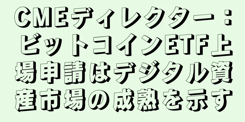 CMEディレクター：ビットコインETF上場申請はデジタル資産市場の成熟を示す