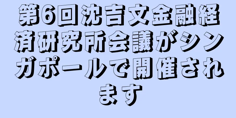 第6回沈吉文金融経済研究所会議がシンガポールで開催されます