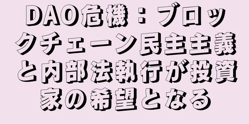 DAO危機：ブロックチェーン民主主義と内部法執行が投資家の希望となる