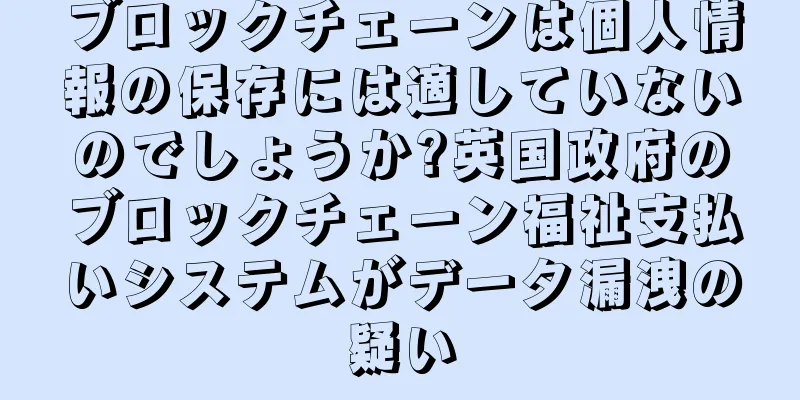 ブロックチェーンは個人情報の保存には適していないのでしょうか?英国政府のブロックチェーン福祉支払いシステムがデータ漏洩の疑い