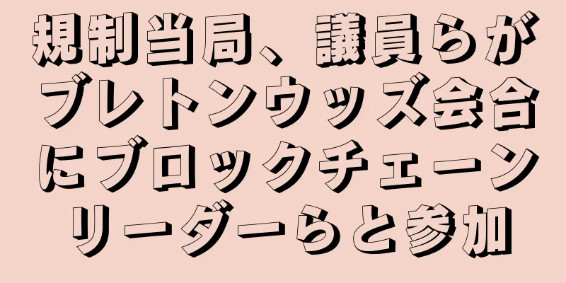 規制当局、議員らがブレトンウッズ会合にブロックチェーンリーダーらと参加