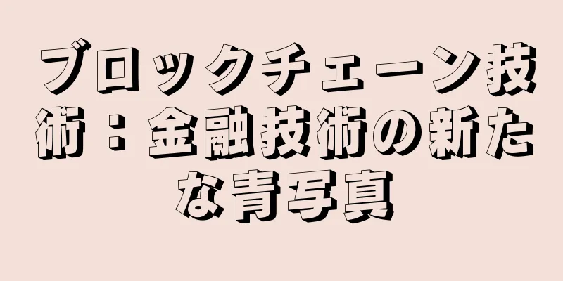 ブロックチェーン技術：金融技術の新たな青写真