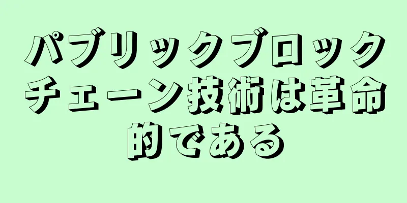 パブリックブロックチェーン技術は革命的である