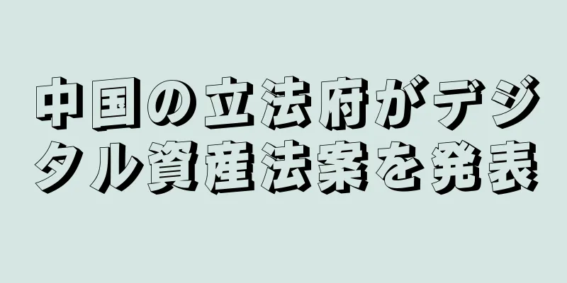 中国の立法府がデジタル資産法案を発表
