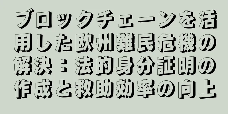 ブロックチェーンを活用した欧州難民危機の解決：法的身分証明の作成と救助効率の向上