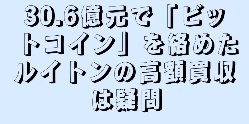 30.6億元で「ビットコイン」を絡めたルイトンの高額買収は疑問