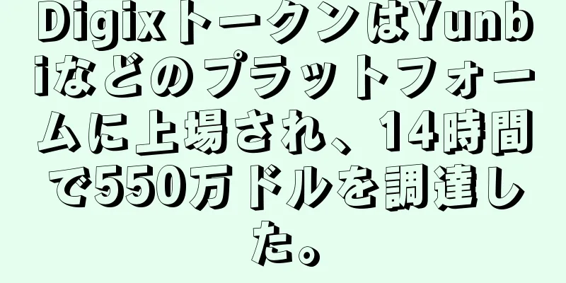 DigixトークンはYunbiなどのプラットフォームに上場され、14時間で550万ドルを調達した。