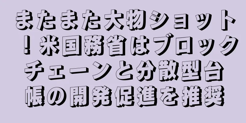 またまた大物ショット！米国務省はブロックチェーンと分散型台帳の開発促進を推奨