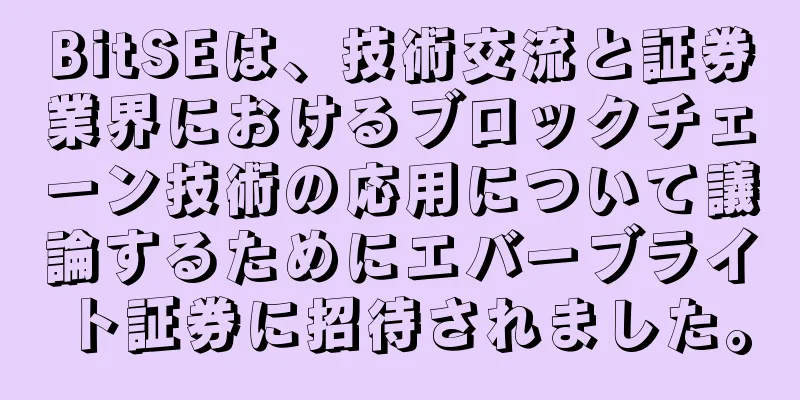 BitSEは、技術交流と証券業界におけるブロックチェーン技術の応用について議論するためにエバーブライト証券に招待されました。