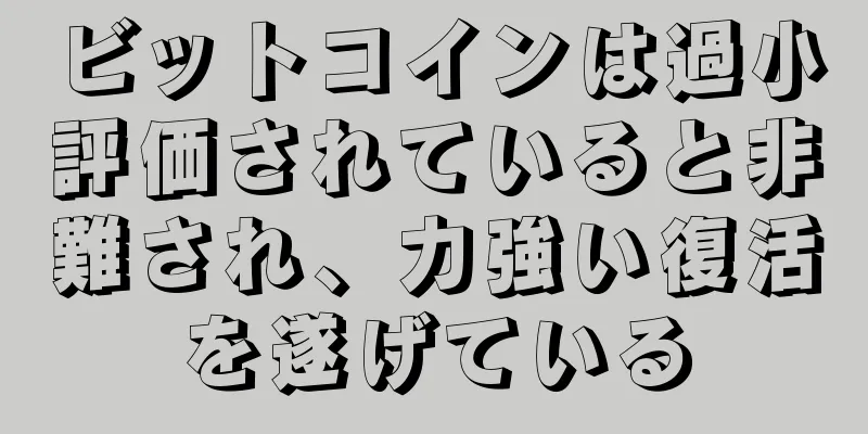 ビットコインは過小評価されていると非難され、力強い復活を遂げている