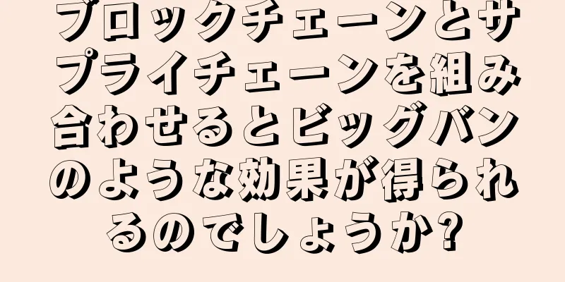 ブロックチェーンとサプライチェーンを組み合わせるとビッグバンのような効果が得られるのでしょうか?