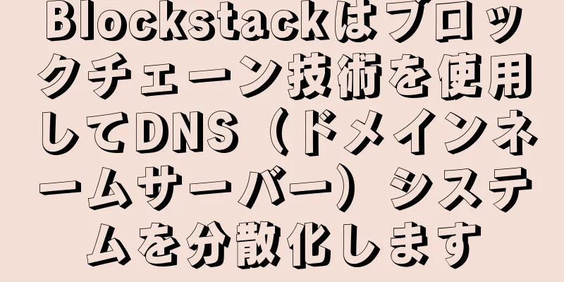 Blockstackはブロックチェーン技術を使用してDNS（ドメインネームサーバー）システムを分散化します
