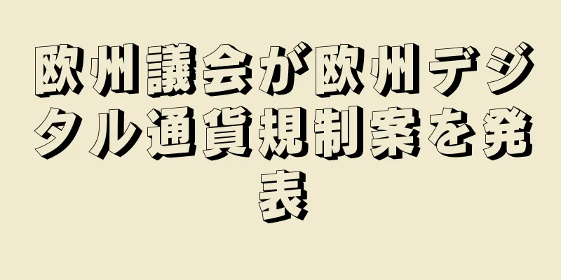 欧州議会が欧州デジタル通貨規制案を発表