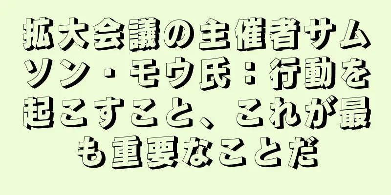 拡大会議の主催者サムソン・モウ氏：行動を起こすこと、これが最も重要なことだ