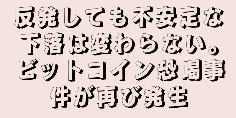 反発しても不安定な下落は変わらない。ビットコイン恐喝事件が再び発生