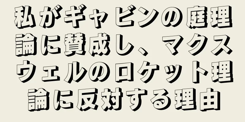 私がギャビンの庭理論に賛成し、マクスウェルのロケット理論に反対する理由