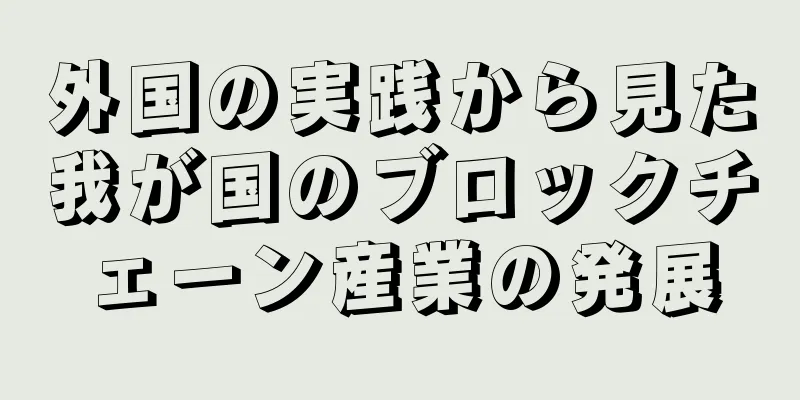外国の実践から見た我が国のブロックチェーン産業の発展
