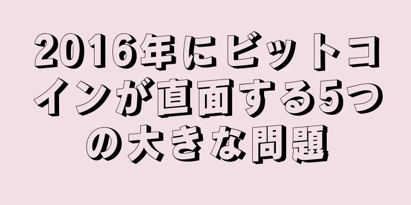 2016年にビットコインが直面する5つの大きな問題