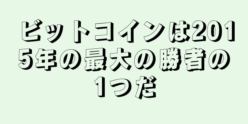 ビットコインは2015年の最大の勝者の1つだ