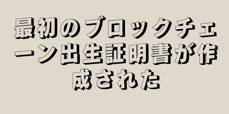 最初のブロックチェーン出生証明書が作成された