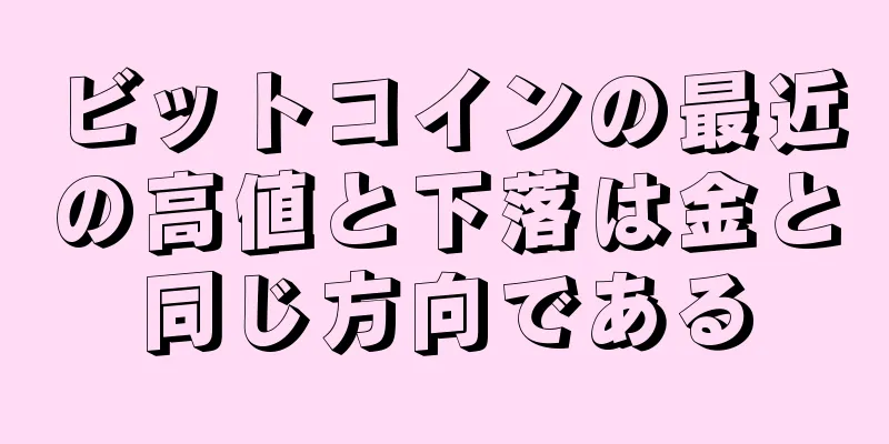 ビットコインの最近の高値と下落は金と同じ方向である