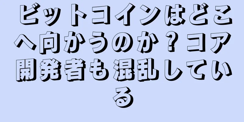 ビットコインはどこへ向かうのか？コア開発者も混乱している