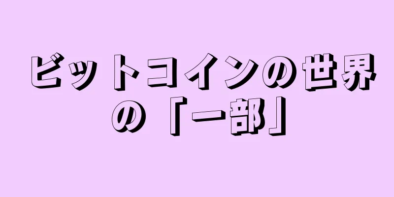 ビットコインの世界の「一部」