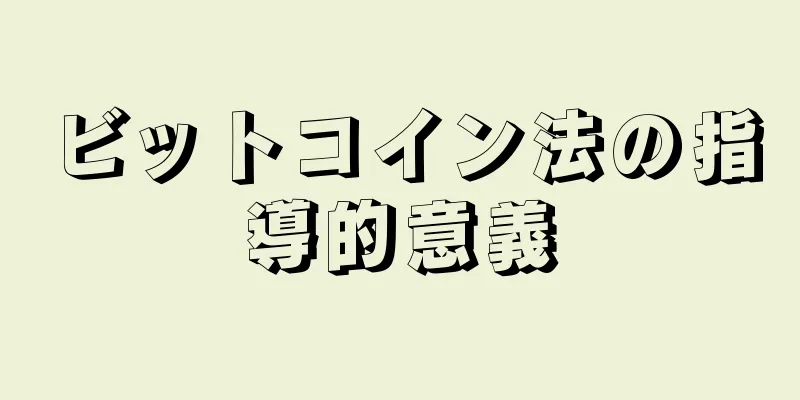 ビットコイン法の指導的意義