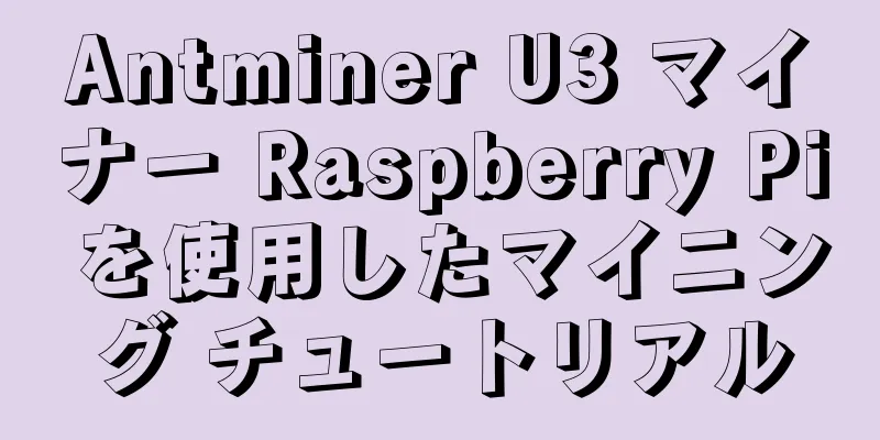 Antminer U3 マイナー Raspberry Pi を使用したマイニング チュートリアル