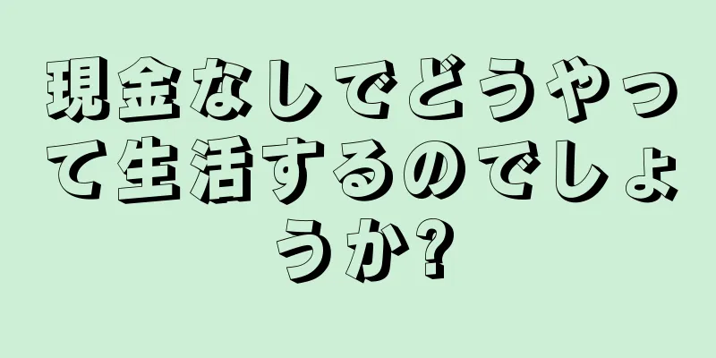 現金なしでどうやって生活するのでしょうか?