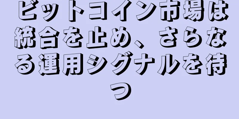 ビットコイン市場は統合を止め、さらなる運用シグナルを待つ