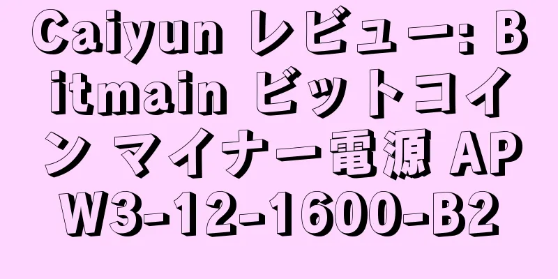 Caiyun レビュー: Bitmain ビットコイン マイナー電源 APW3-12-1600-B2